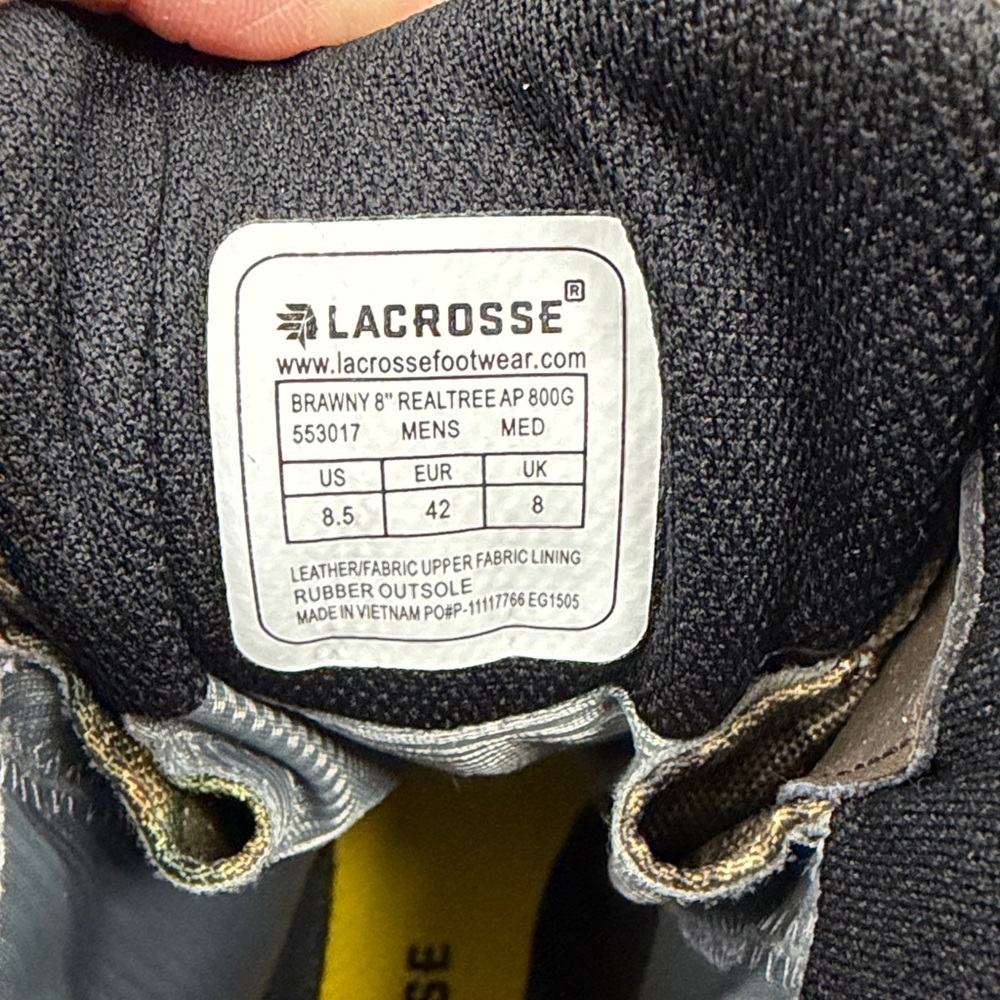 Lacrosse Clear Shot 8" Realtree Edge 800G Boots - Picture 7 of 9